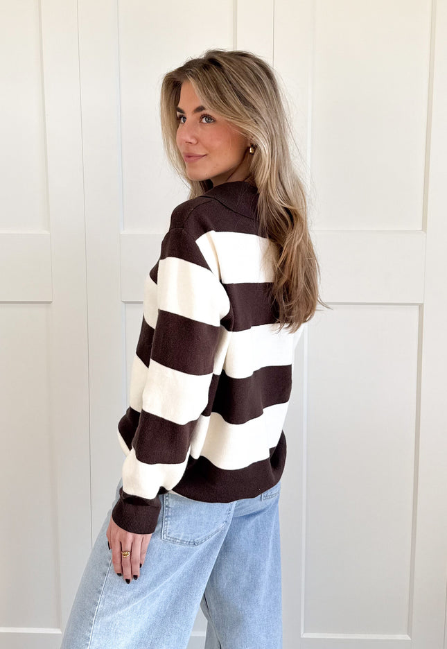 Famous Online Store Oversized polo sweater bruin
