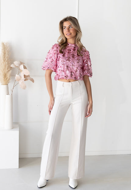 Famous Online Store Pailletten top Victoria roze