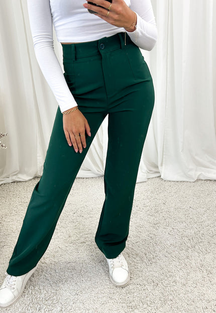 Famous Online Store Pantalon Esther donker groen