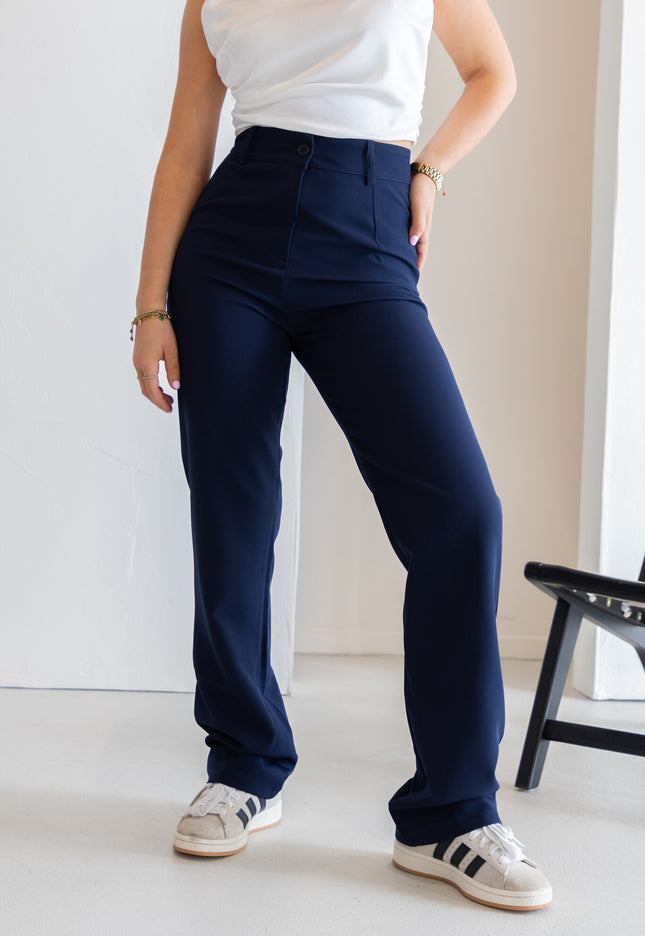 Pantalon Esther marine blauw