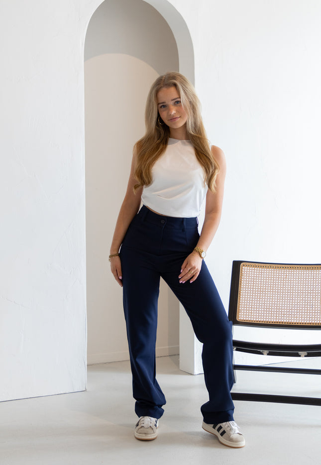 Famous Online Store Pantalon Esther marine blauw