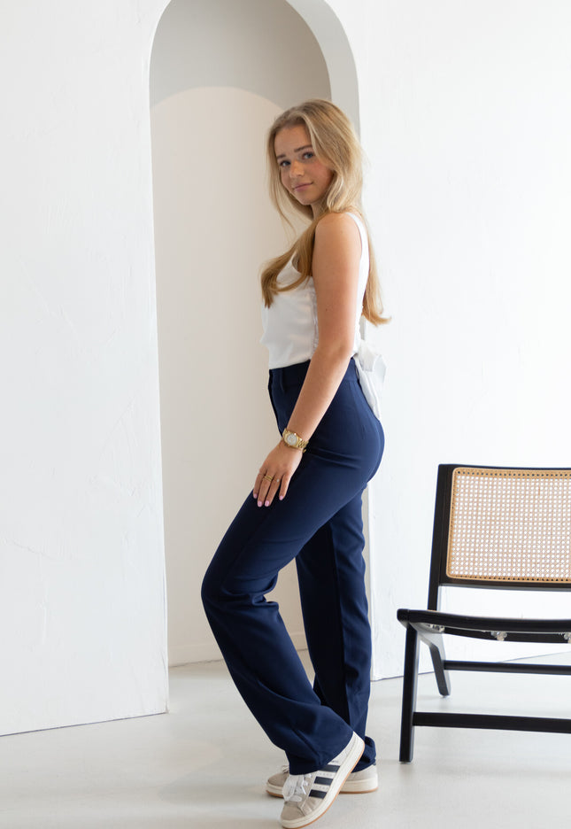 Famous Online Store Pantalon Esther marine blauw