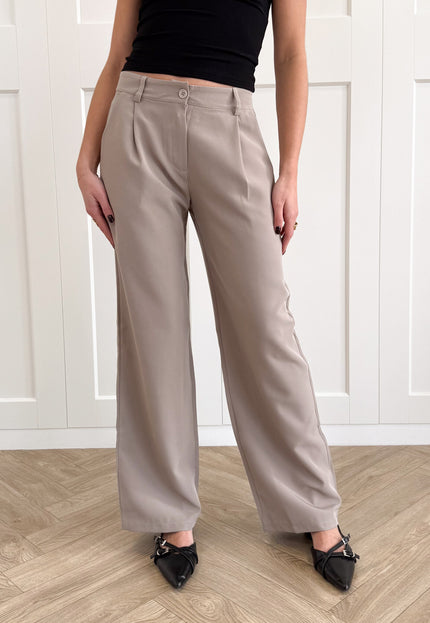 Famous Online Store Pantalon low waist licht taupe
