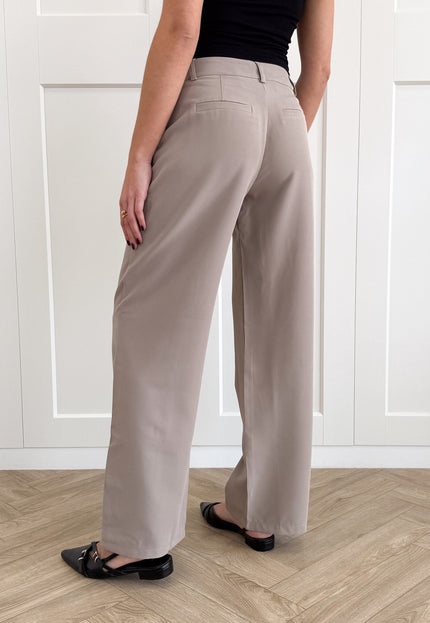 Famous Online Store Pantalon low waist licht taupe