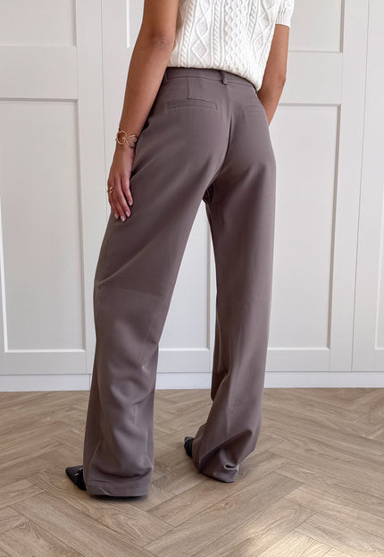 Famous Online Store Pantalon low waist Steff donker taupe