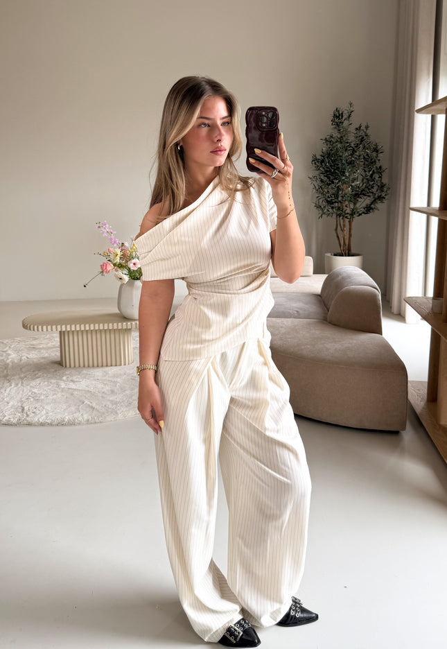 Famous Online Store Pantalon Mijntje cremè
