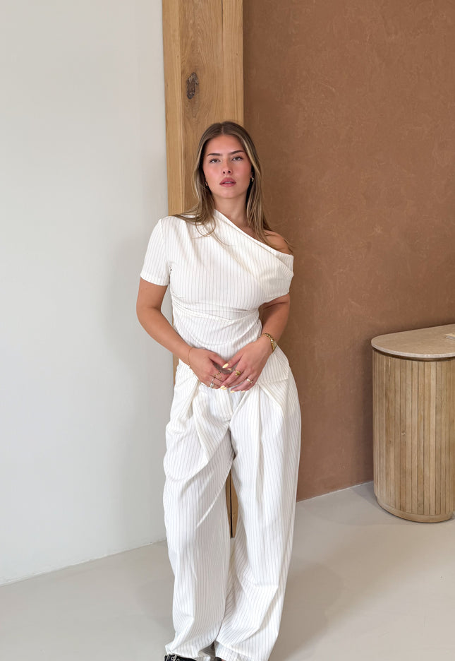 Famous Online Store Pantalon Mijntje cremè