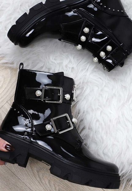 Famous Online Store Parel bikerboots lak