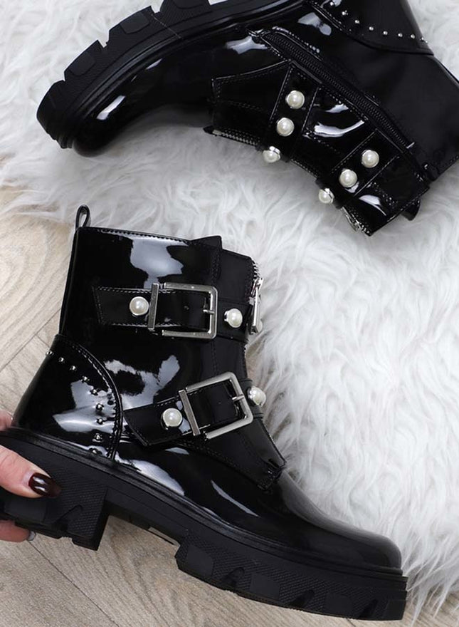 Famous Online Store Parel bikerboots lak