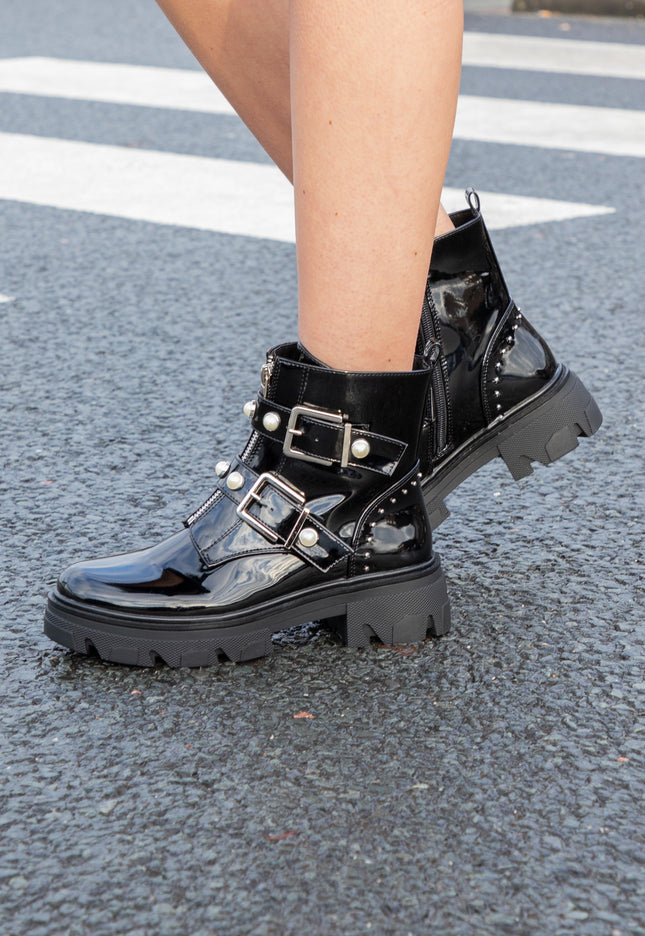 Famous Online Store Parel bikerboots lak