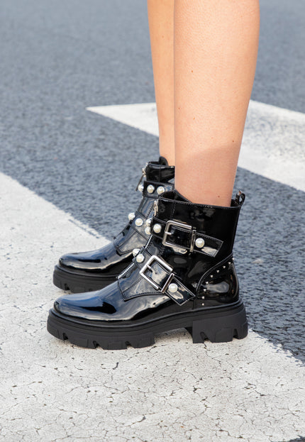 Famous Online Store Parel bikerboots lak