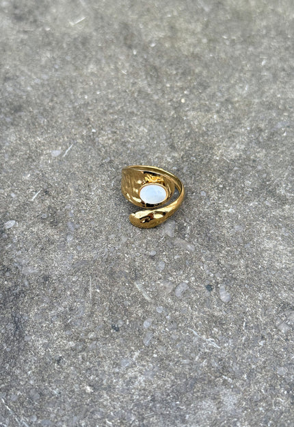 Famous Online Store Pearl spirit ring goud