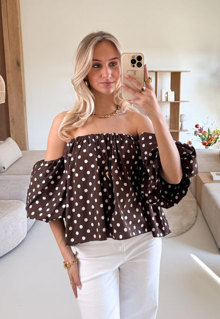 Famous Online Store Polkadots top Bibi bruin