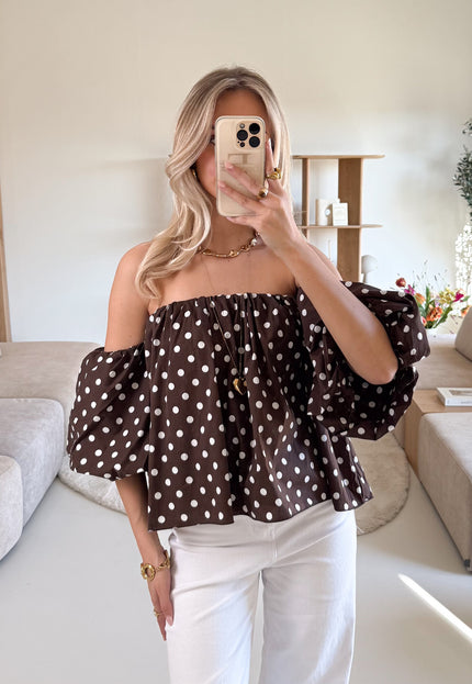 Famous Online Store Polkadots top Bibi bruin