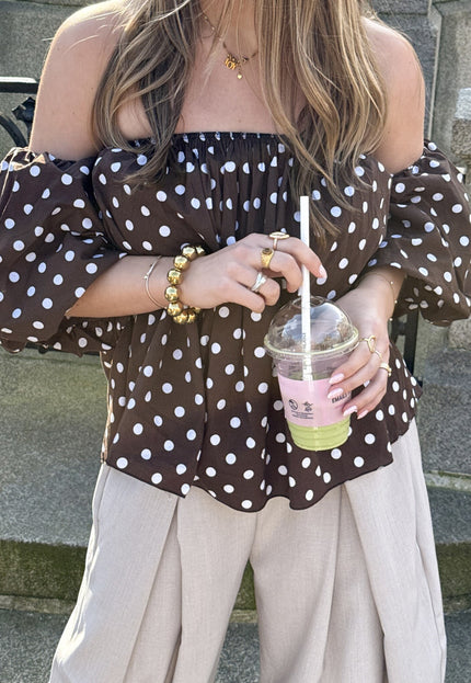 Famous Online Store Polkadots top Bibi bruin