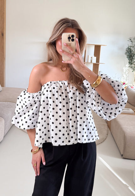 Famous Online Store Polkadots top Bibi wit