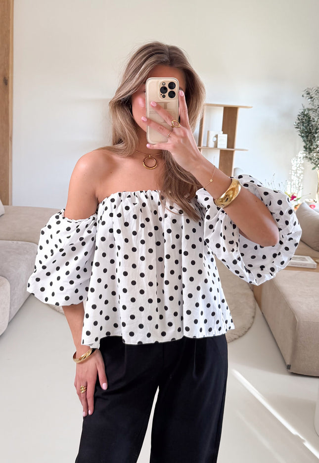 Famous Online Store Polkadots top Bibi wit