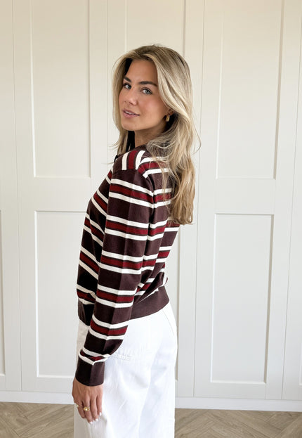 Famous Online Store Polo sweater Maren bruin