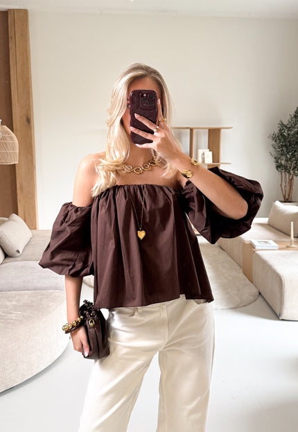 Famous Online Store Puk top bruin
