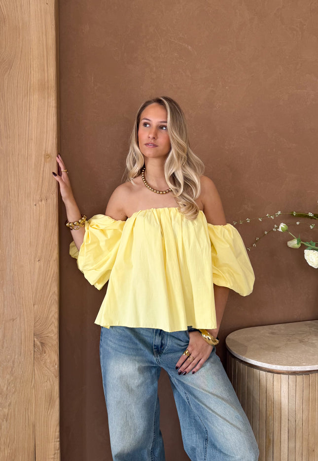 Famous Online Store Puk top butter yellow
