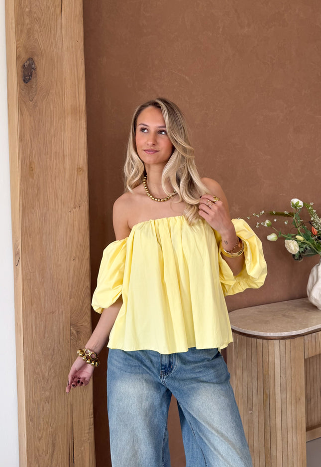Famous Online Store Puk top butter yellow
