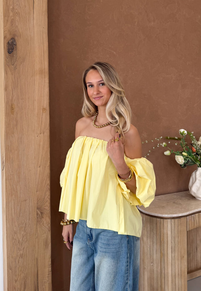 Famous Online Store Puk top butter yellow