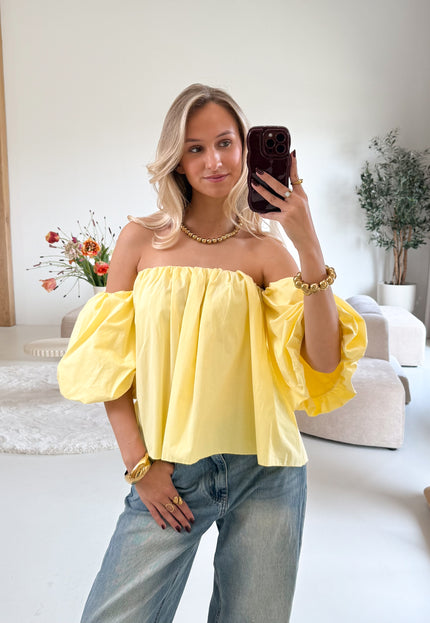 Famous Online Store Puk top butter yellow