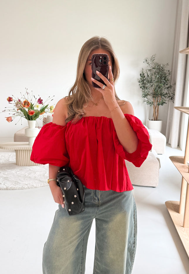 Famous Online Store Puk top rood