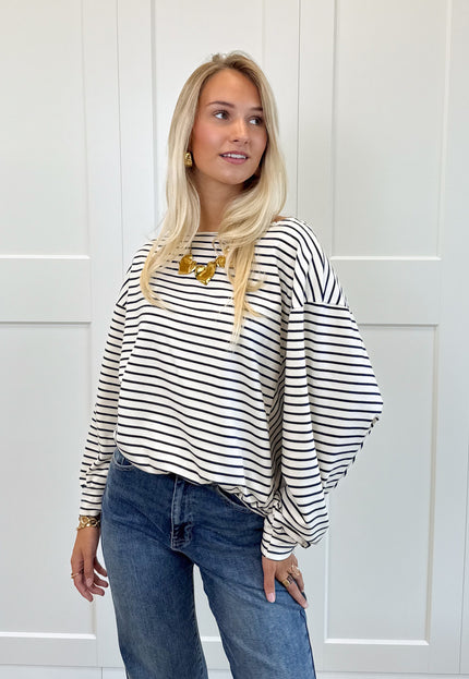 Famous Online Store Sanne strepen sweater blauw