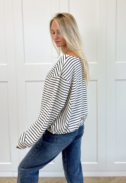 Famous Online Store Sanne strepen sweater blauw