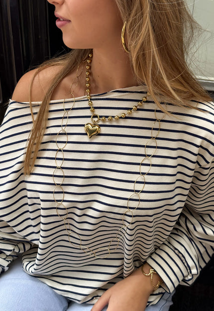 Famous Online Store Sanne strepen sweater blauw