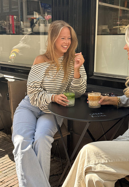 Famous Online Store Sanne strepen sweater blauw