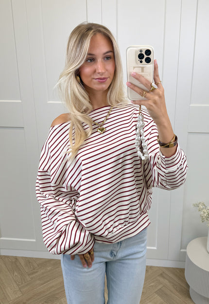 Famous Online Store Sanne strepen sweater rood