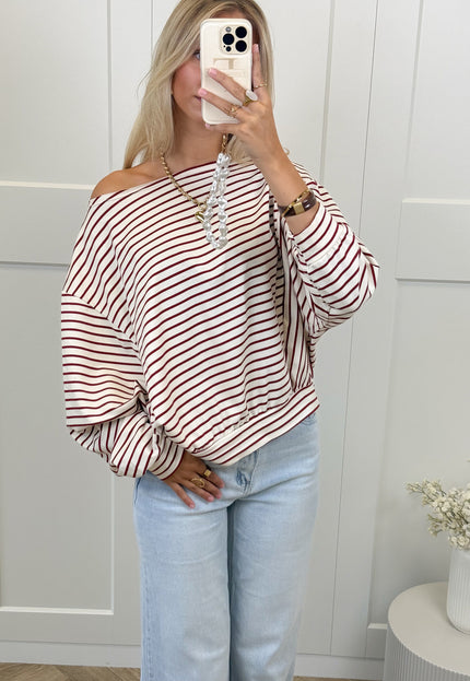 Famous Online Store Sanne strepen sweater rood