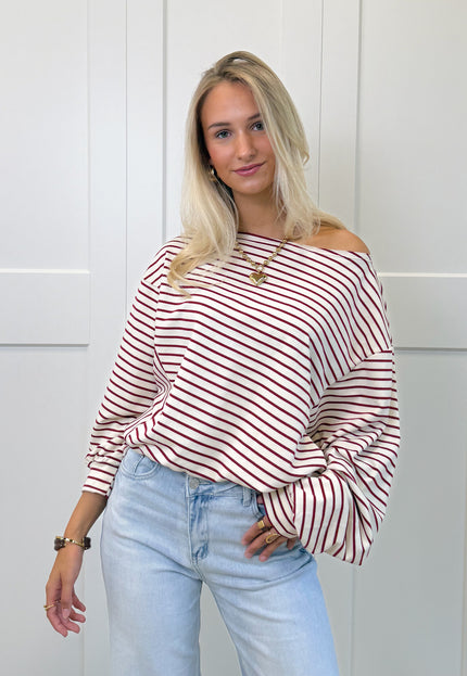 Famous Online Store Sanne strepen sweater rood