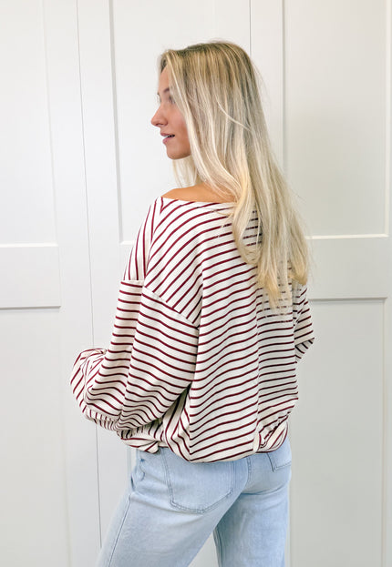 Famous Online Store Sanne strepen sweater rood