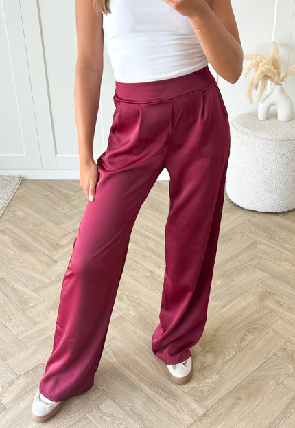 Famous Online Store Satin broek Elin rood