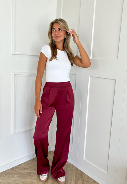 Famous Online Store Satin broek Elin rood