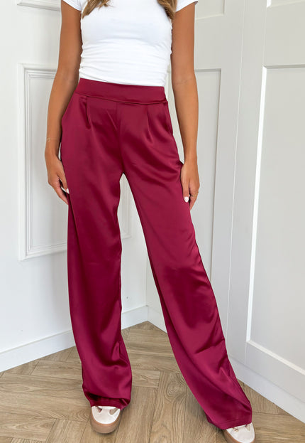 Famous Online Store Satin broek Elin rood