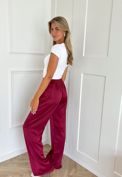 Famous Online Store Satin broek Elin rood