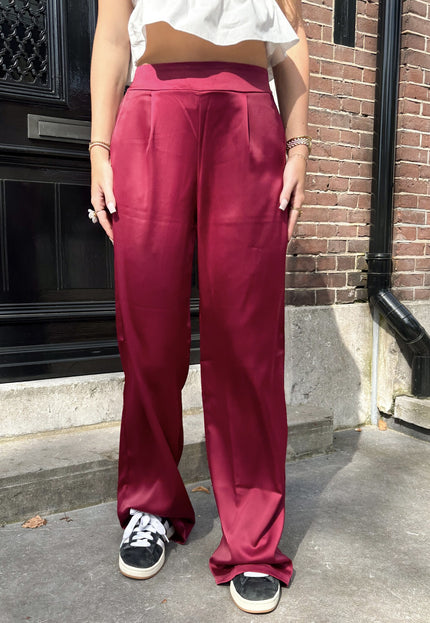 Famous Online Store Satin broek Elin rood