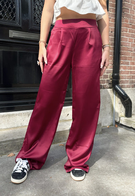 Famous Online Store Satin broek Elin rood