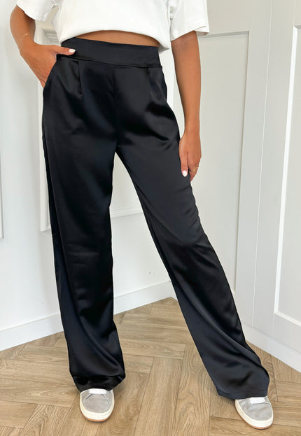 Famous Online Store Satin broek Elin zwart