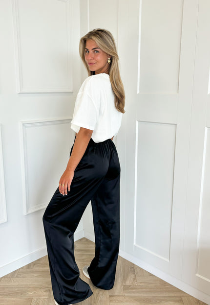 Famous Online Store Satin broek Elin zwart