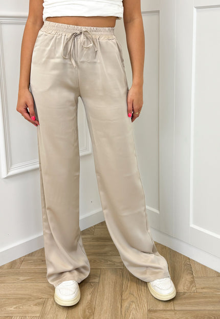 Famous Online Store Satin broek Tess beige