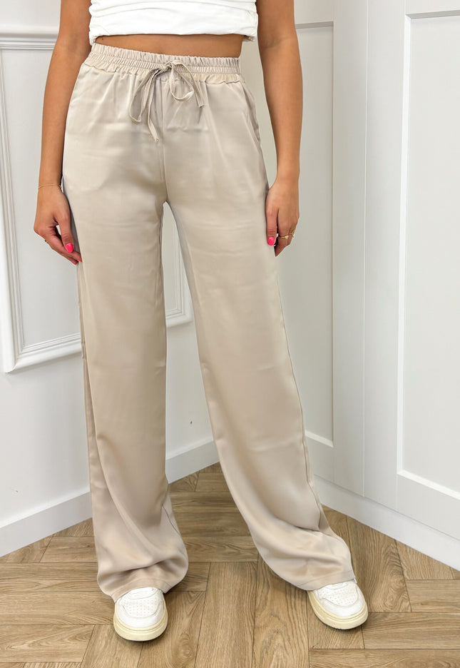 Famous Online Store Satin broek Tess beige