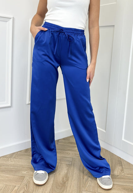 Famous Online Store Satin broek Tess blauw