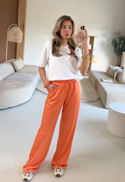 Famous Online Store Satin broek Tess oranje