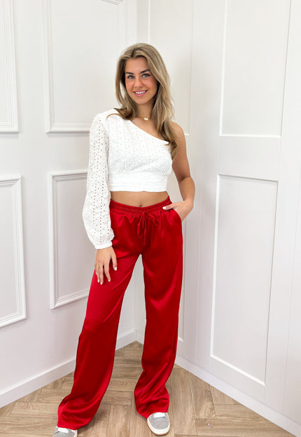 Famous Online Store Satin broek Tess rood