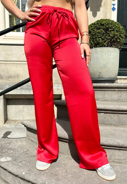 Famous Online Store Satin broek Tess rood